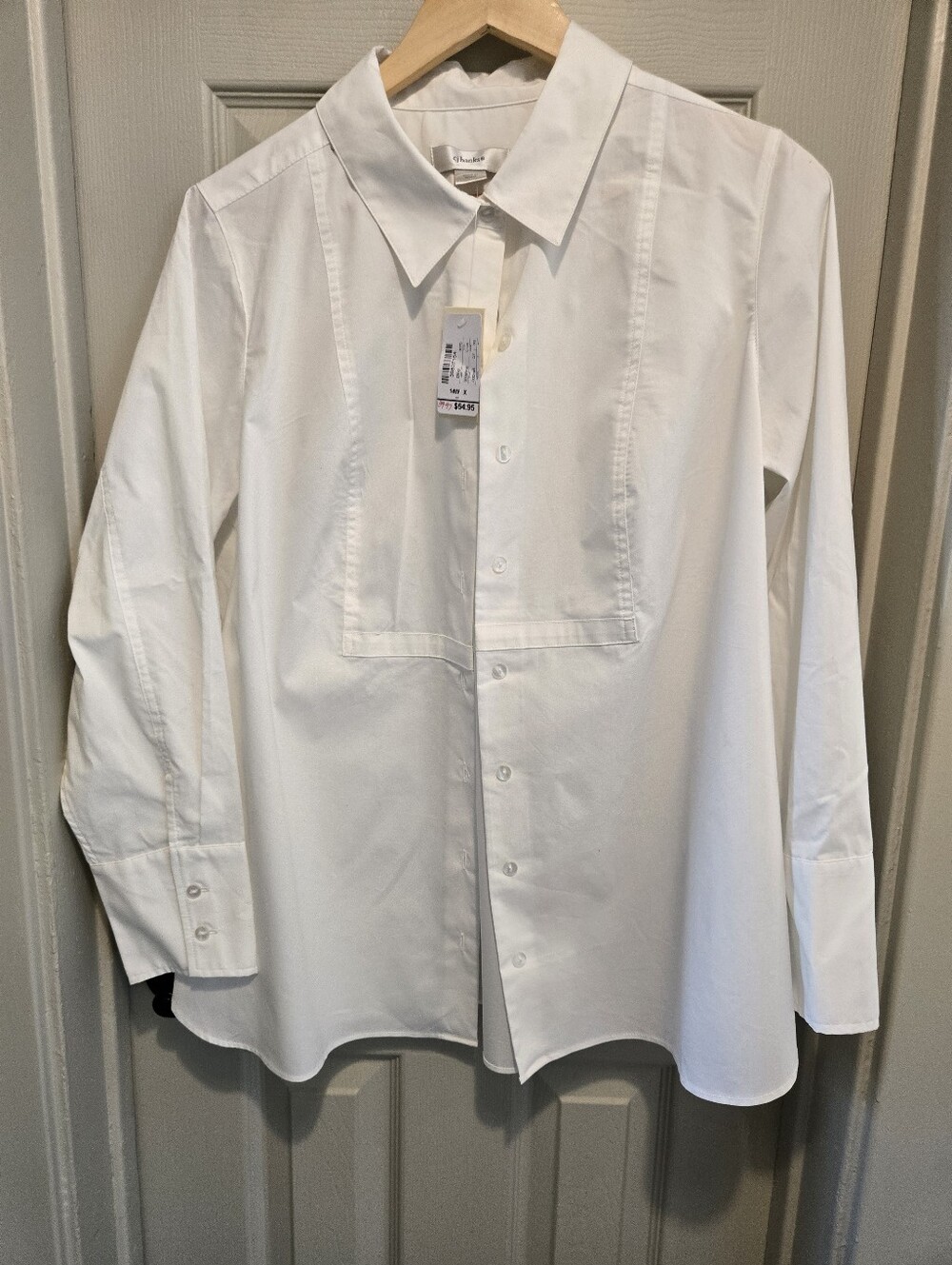 Cj Banks Women's Button-Down Tuxedo Shirt Dress Shirt Sz 14W